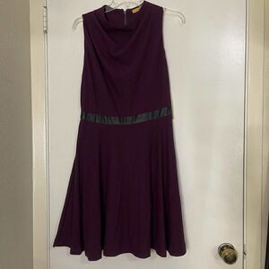 NEW Alice + Olivia Dark purple fit and flare sleeveless dress size 10 $348